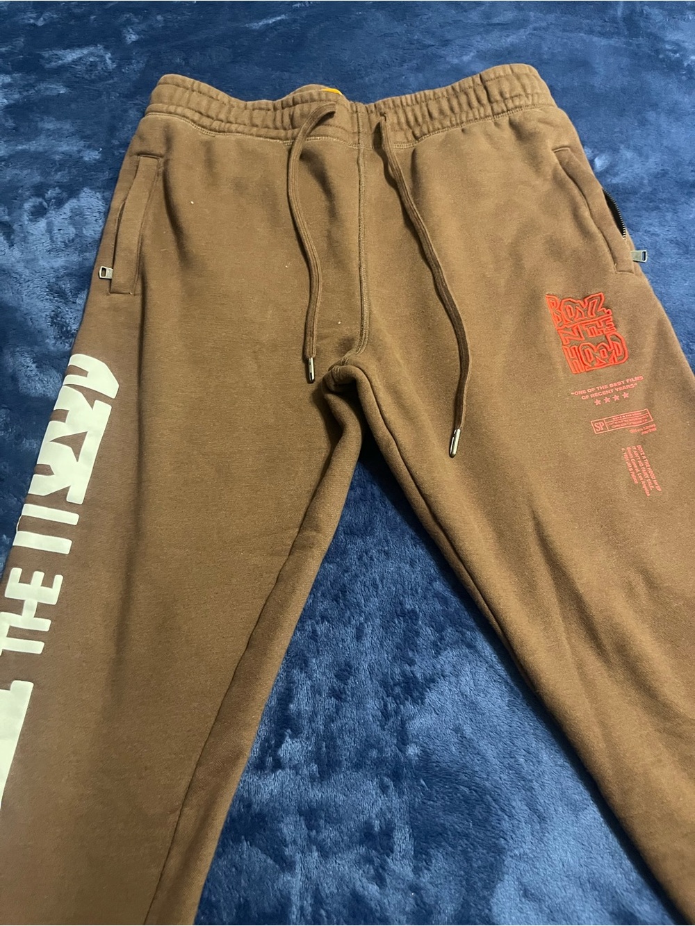 Boyz N The Hood Shoe Palace Brown Graphic Jogger Sweatpants